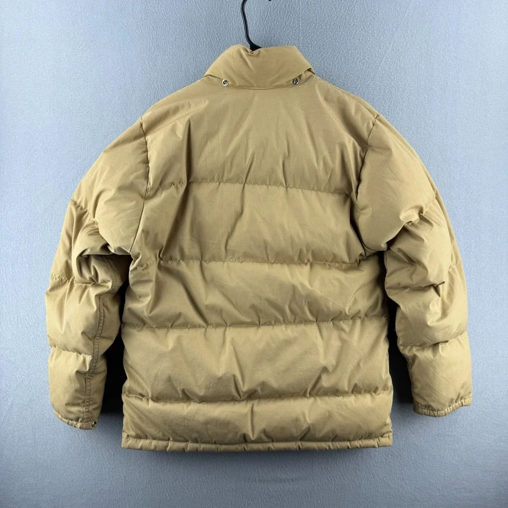 Vintage‎ The North Face Goose Down Jacket Mens Small Tan Puffer Made in USA 80s